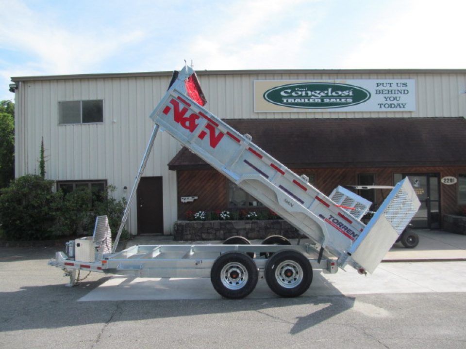 New N & N Trailers 7 X 14 15K Torrent HD Galvanized Dump Trailer w/ Combo Gate