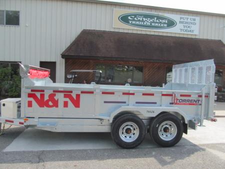 New N & N Trailers 7 X 14 15K Torrent HD Galvanized Dump Trailer w/ Combo Gate