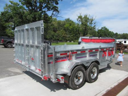 New N & N Trailers 7 X 14 15K Torrent HD Galvanized Dump Trailer w/ Combo Gate
