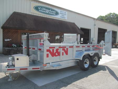 New N & N Trailers 7 X 14 15K Torrent HD Galvanized Dump Trailer w/ Combo Gate