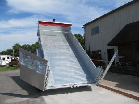 New N & N Trailers 7 X 14 15K Torrent HD Galvanized Dump Trailer w/ Combo Gate