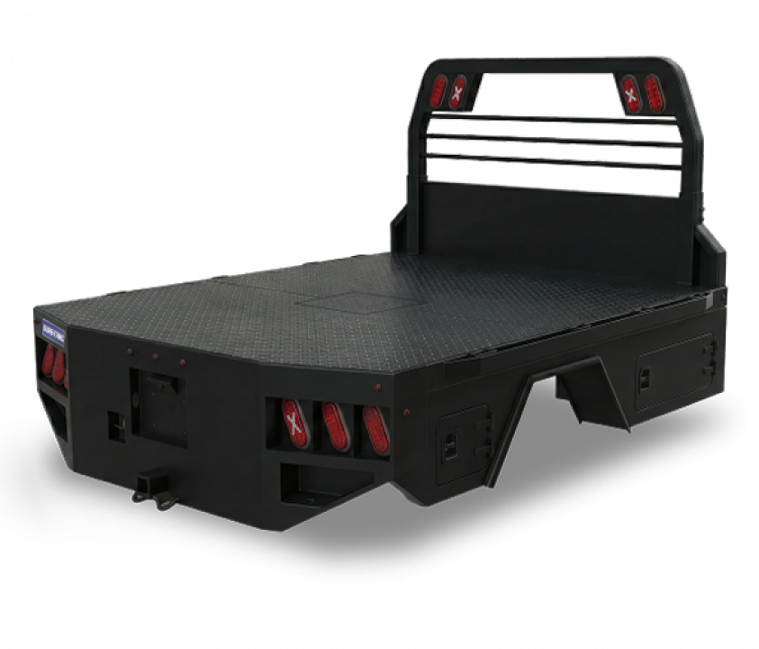 New 2026 Sure-Trac 97"x112" Skirt Body Truck Bed w/ Recessed Gooseneck Hitch & Storage