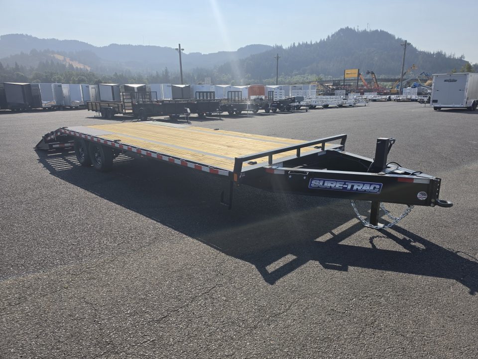 New 2026 Sure-Trac 8.5x25 (20+5) Deckover Trailer w/ Full Width Ramps 15K GVWR