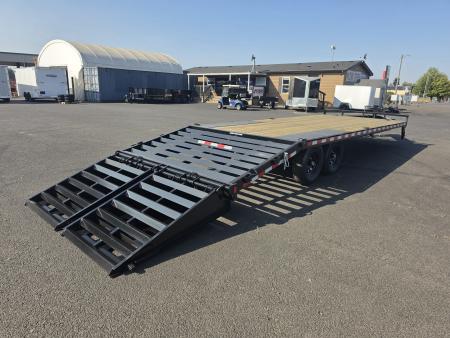 New 2026 Sure-Trac 8.5x25 (20+5) Deckover Trailer w/ Full Width Ramps 15K GVWR