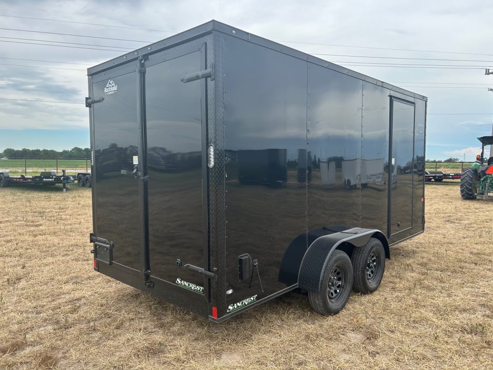 New 2027 Rock Solid 7x16 Tandem 7K Cargo w/ 7' Interior Height, Barn Doors & .080 Exterior Sheeting