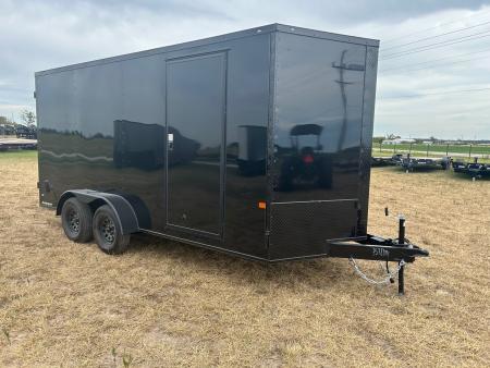 New 2027 Rock Solid 7x16 Tandem 7K Cargo w/ 7' Interior Height, Barn Doors & .080 Exterior Sheeting