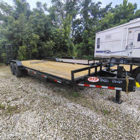 New 2026 MEB 83x24 TA, 14K Axles with fold up ramps, Equipment Trailer