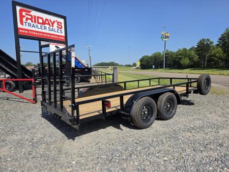 New 2027 Top Hat Trailers 16' x 77" LDX Tandem Axle Utility Trailer