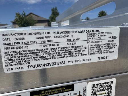 New 2027 Aluma 7814BT Utility Trailer