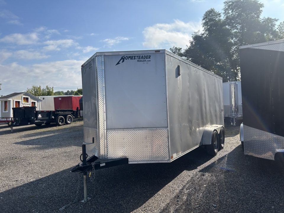 Used 2021 Homesteader Trailer USED 7 X 16 ENCLOSED RAMP DOOR 6' INTERIOR HEIGHT