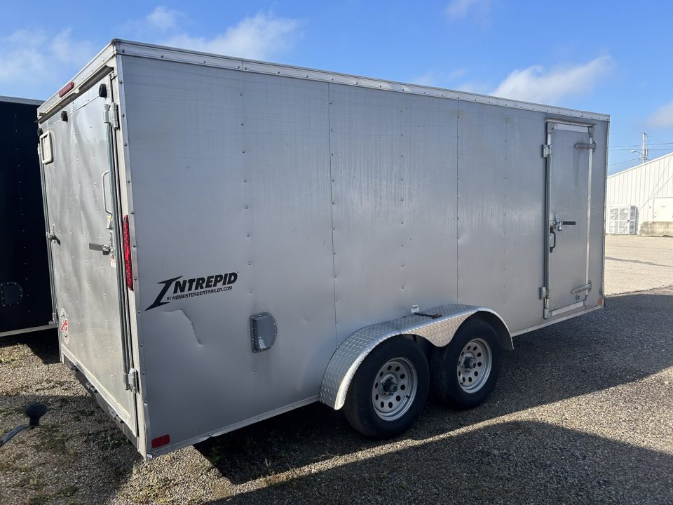 Used 2021 Homesteader Trailer USED 7 X 16 ENCLOSED RAMP DOOR 6' INTERIOR HEIGHT