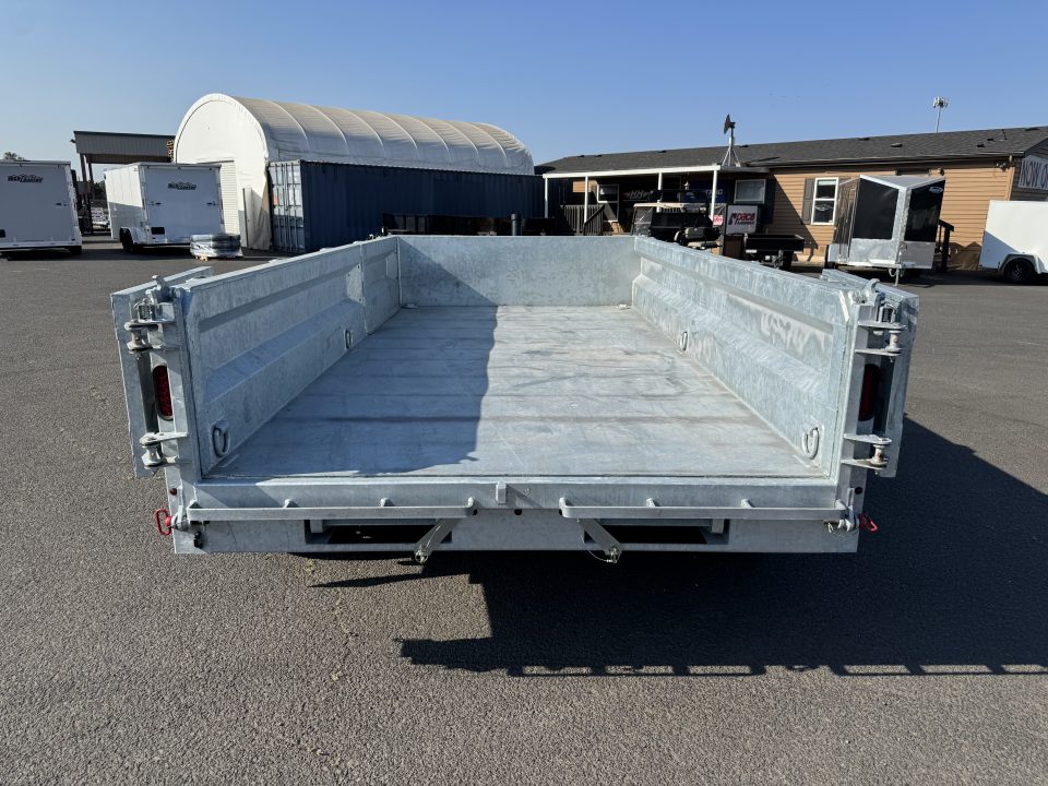 New 2026 Midsota 7x14 GALVANIZED Telescopic Versa Dump w/ Side Load Door 15.4K GVWR