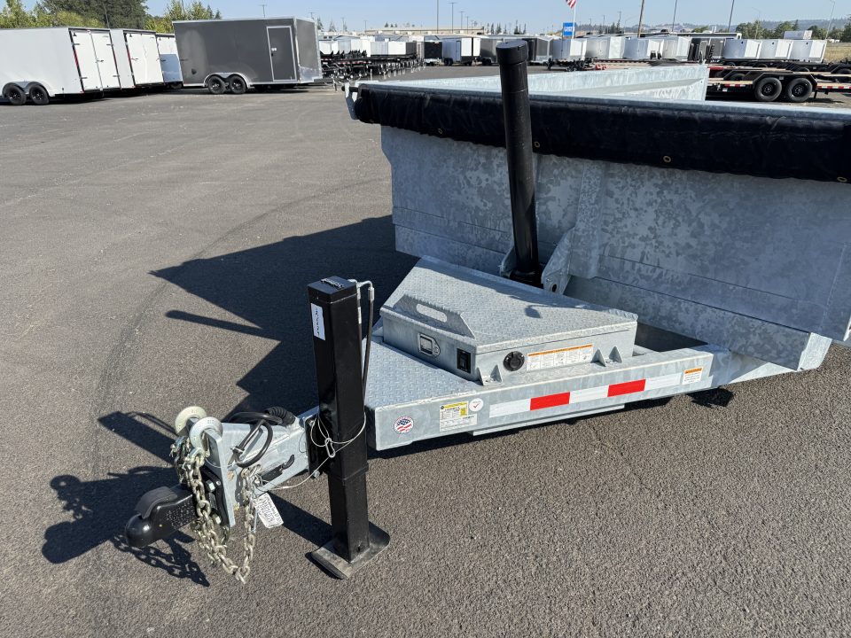 New 2026 Midsota 7x14 GALVANIZED Telescopic Versa Dump w/ Side Load Door 15.4K GVWR