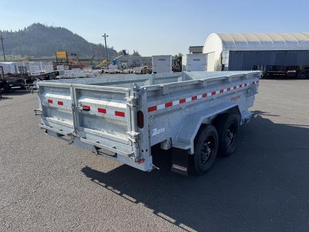 New 2026 Midsota 7x14 GALVANIZED Telescopic Versa Dump w/ Side Load Door 15.4K GVWR
