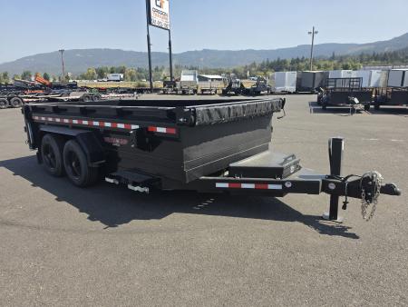 New 2026 Midsota 7x14 LOADED HD Telescopic Versa Dump Trailer 17.6K GVWR