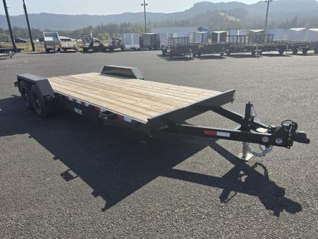 New 2026 Midsota 7x20 (16+4) Treated Wood Deck Beavertail Car Hauler 10K GVWR