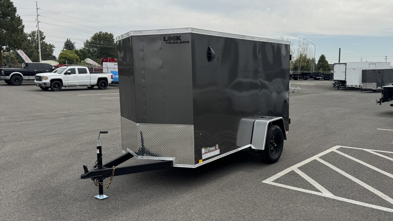 New 2026 Look Trailers 5 x 10 ST DLX Flat Top V-Nose 3K Cargo / Enclosed Trailer