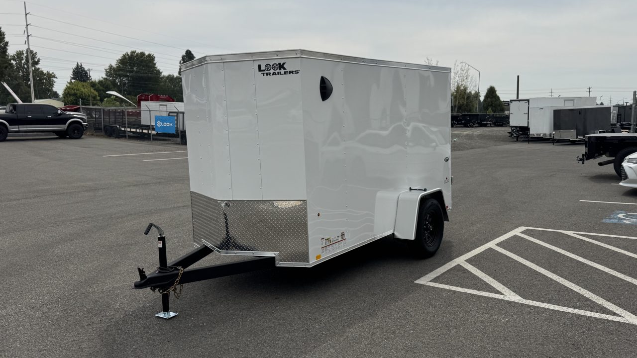 New 2026 Look Trailers 5 x 10 ST DLX Flat Top V-Nose 3K Cargo / Enclosed Trailer