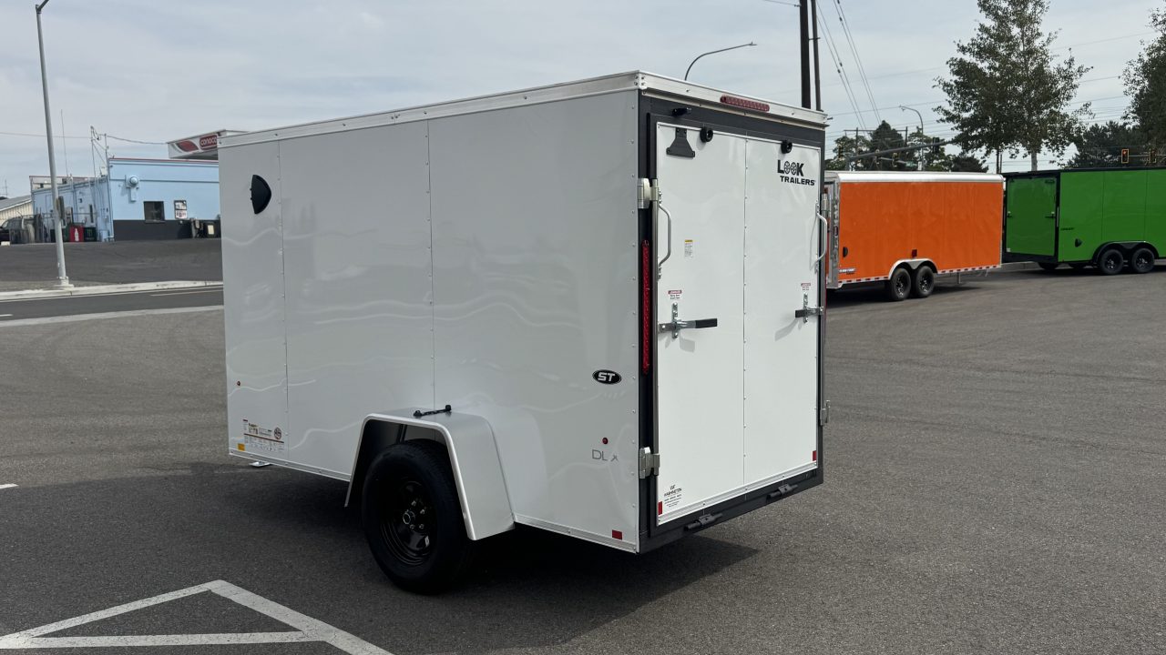 New 2026 Look Trailers 5 x 10 ST DLX Flat Top V-Nose 3K Cargo / Enclosed Trailer