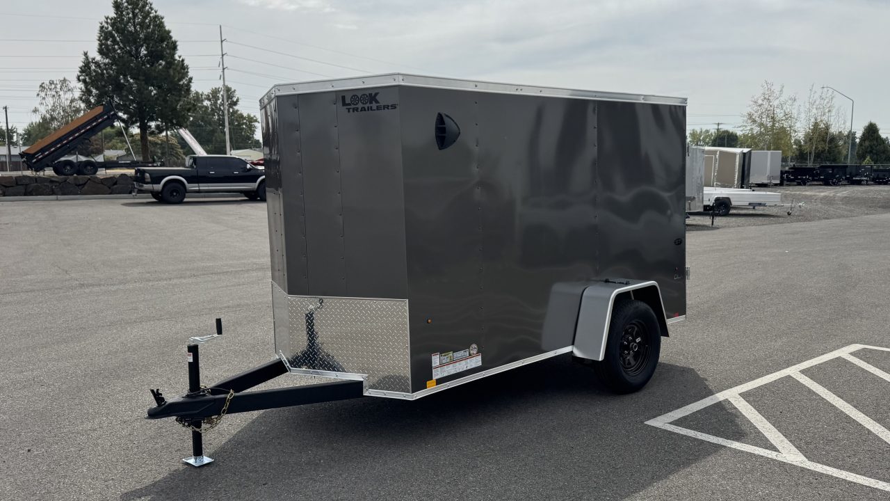 New 2026 Look Trailers 5 x 10 ST DLX Flat Top V-Nose 3K Cargo / Enclosed Trailer