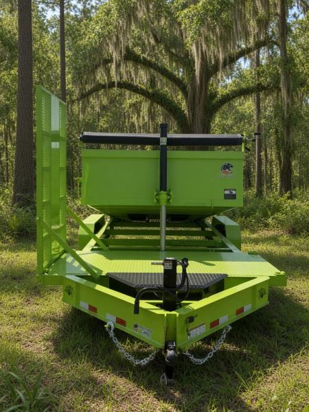 New 2026 Panther Cargo 7 x 20 Tandem Axle Hybrid Telescoping Dump-Deck Trailer – 16K GVWR | Electric Green Dump Trailer