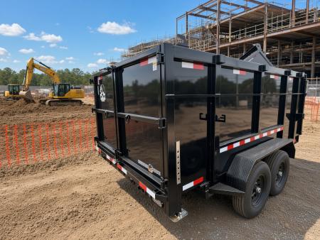 New 2026 Panther Cargo 7x16 Tandem Axle Dump Trailer – 16K GVWR | 4' High Sides | Heavy-Duty Dump Trailer