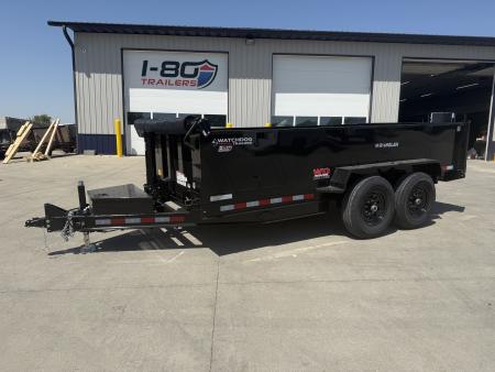 New 2027 Watchdog Black 7'x14' 14k Wrangler Dump Trailer
