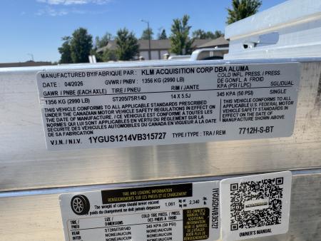 New 2027 Aluma 7712HBT Utility Trailer