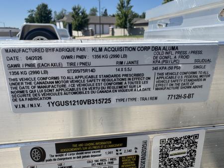 New 2027 Aluma 7712H BT Utility Trailer