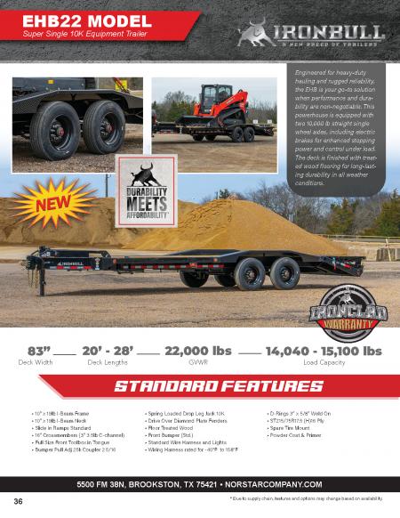 New 2026 Iron Bull 7x22 22K Equipment Trailer
