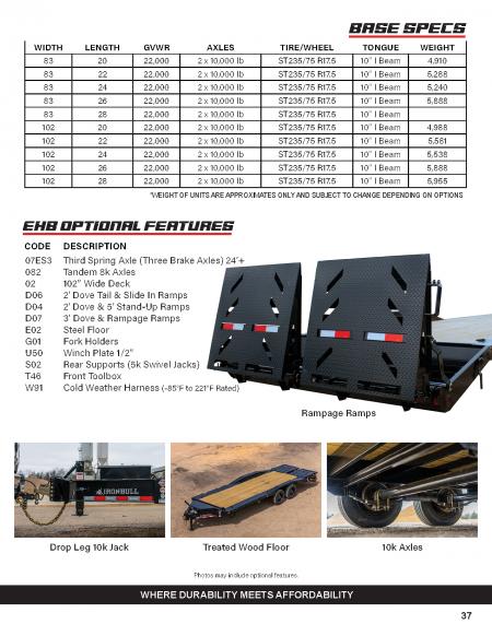 New 2026 Iron Bull 7x22 22K Equipment Trailer