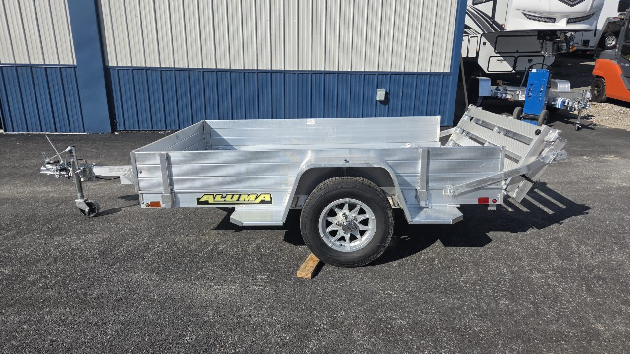 New 2027 Aluma 63X8S-BT 12" SIDES Utility Trailer