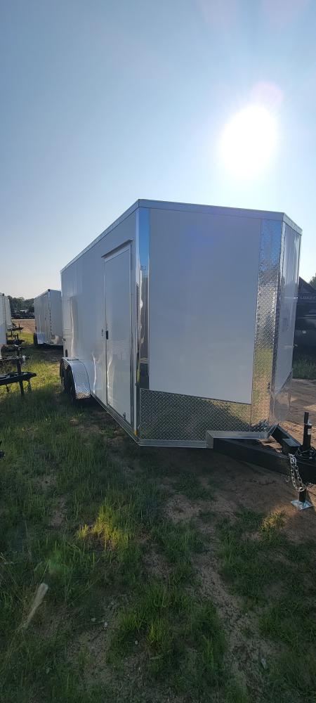 New 2027 Formula Trailers 7X16 WHITE 7K RAMP Cargo / Enclosed Trailer