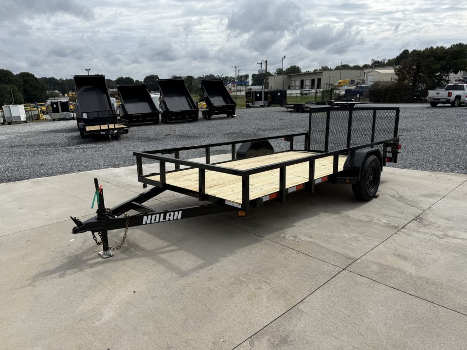 New 2026 Nolan 6X14 Landscape Utility Trailer 3K w/2 ft Mesh
