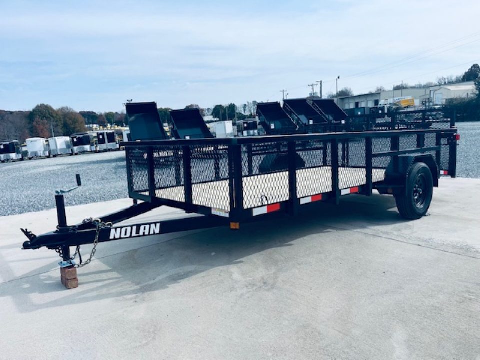 New 2026 Nolan 6X14 3K Landscape Utility Trailer w/2ft Mesh