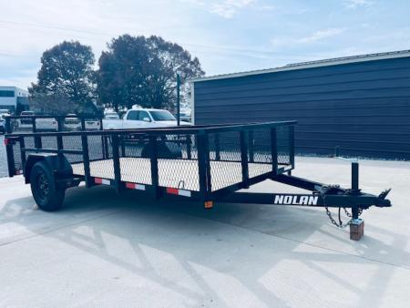 New 2026 Nolan 6X14 3K Landscape Utility Trailer w/2ft Mesh
