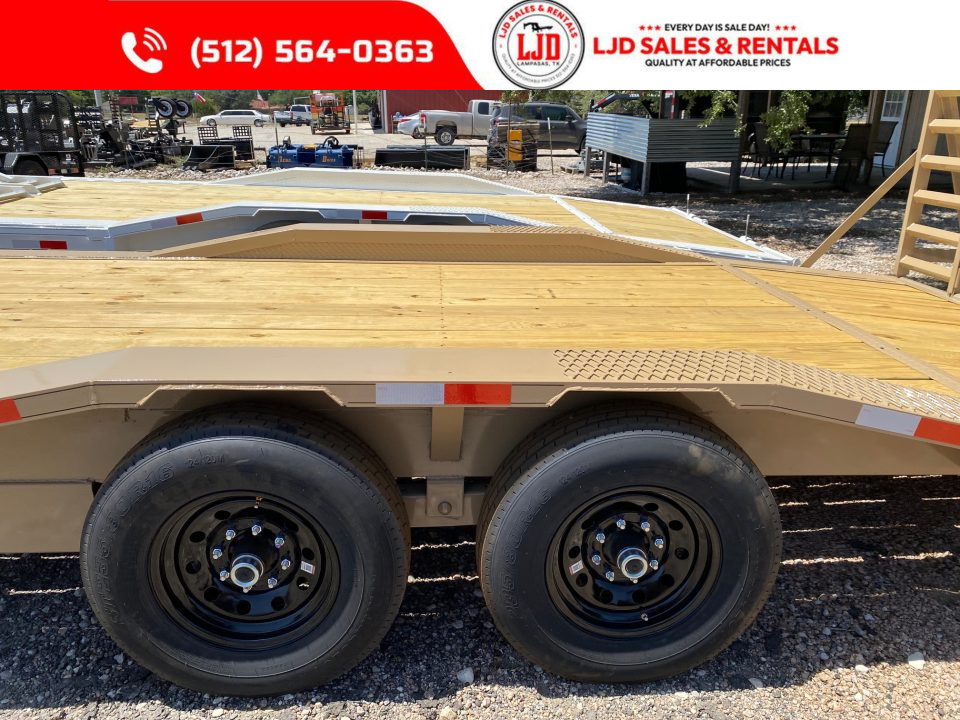 New 2026 Tiger - 102" X 22' - Equipment Trailer - Drive Over - Stand Up Ramps