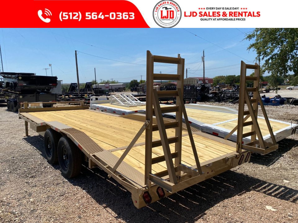 New 2026 Tiger - 102" X 22' - Equipment Trailer - Drive Over - Stand Up Ramps