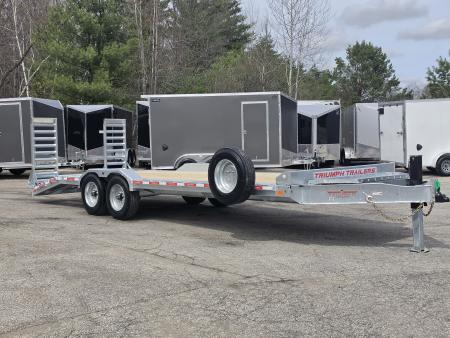 New 102X20+4 GALVANIZED DRIVE OVER EQUIPMENT TRAILER HYDRAULIC JACK 8 K AXLES 2026 TRIUMPH