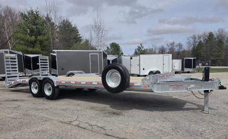 New 102X20+4 GALVANIZED DRIVE OVER EQUIPMENT TRAILER HYDRAULIC JACK 8 K AXLES 2026 TRIUMPH