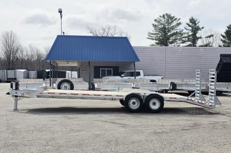 New 102X20+4 GALVANIZED DRIVE OVER EQUIPMENT TRAILER HYDRAULIC JACK 8 K AXLES 2026 TRIUMPH