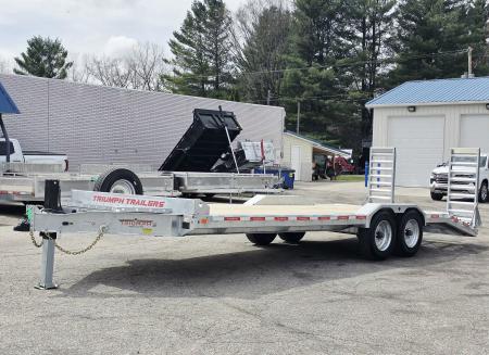 New 102X20+4 GALVANIZED DRIVE OVER EQUIPMENT TRAILER HYDRAULIC JACK 8 K AXLES 2026 TRIUMPH