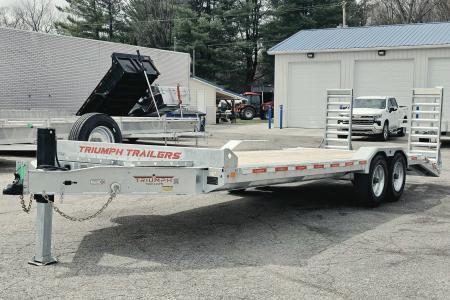 New 102X20+4 GALVANIZED DRIVE OVER EQUIPMENT TRAILER HYDRAULIC JACK 8 K AXLES 2026 TRIUMPH
