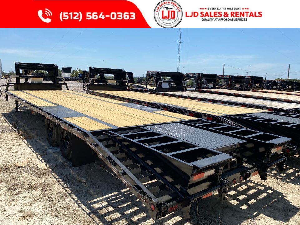 New 2027 Coffee Creek MFG 102" x 30' Gooseneck Flatbed Deckover Trailer