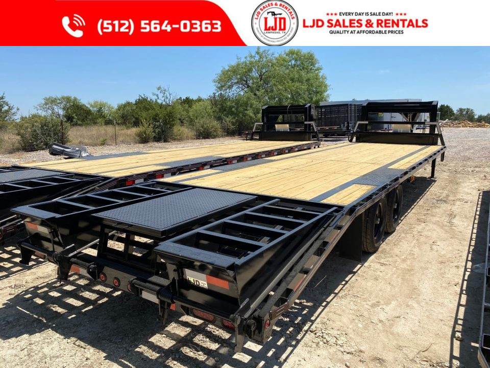 New 2027 Coffee Creek MFG 102" x 30' Gooseneck Flatbed Deckover Trailer
