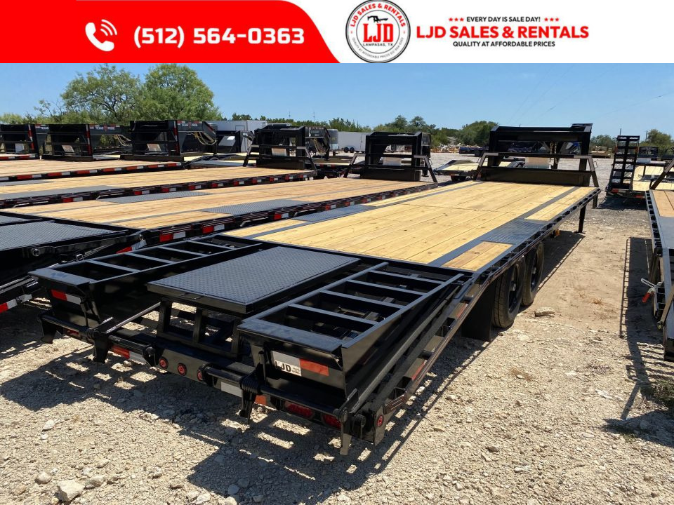 New 2027 Coffee Creek MFG 102" x 30' Gooseneck Flatbed Deckover Trailer