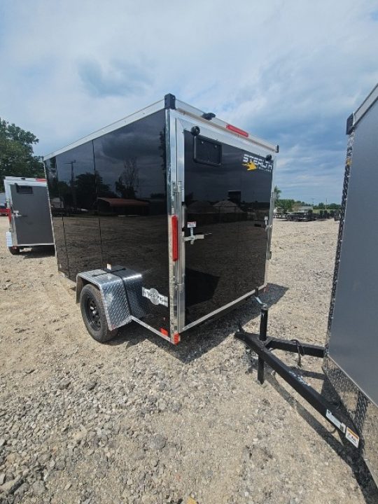 New 6x10 Single Axle Cargo / Enclosed Trailer W/ Ramp Door