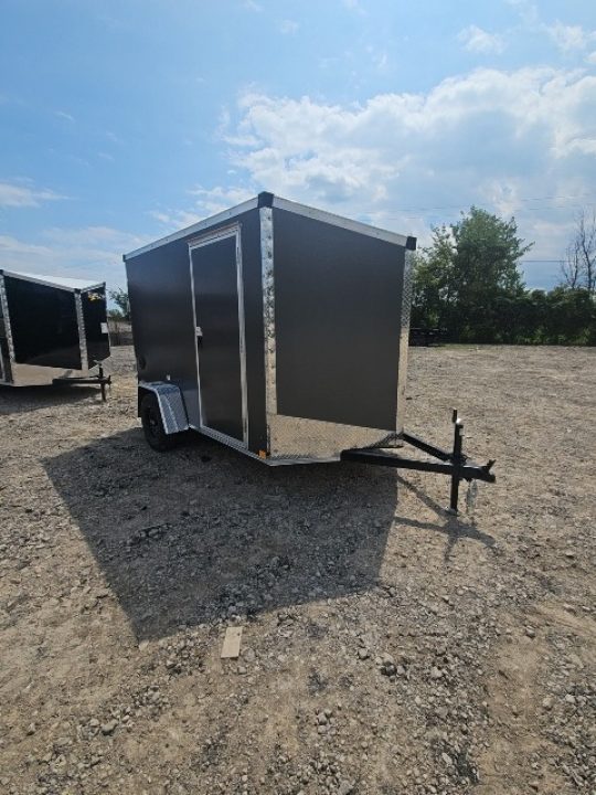 New 6x10 Single Axle Cargo / Enclosed Trailer W/ Ramp Door