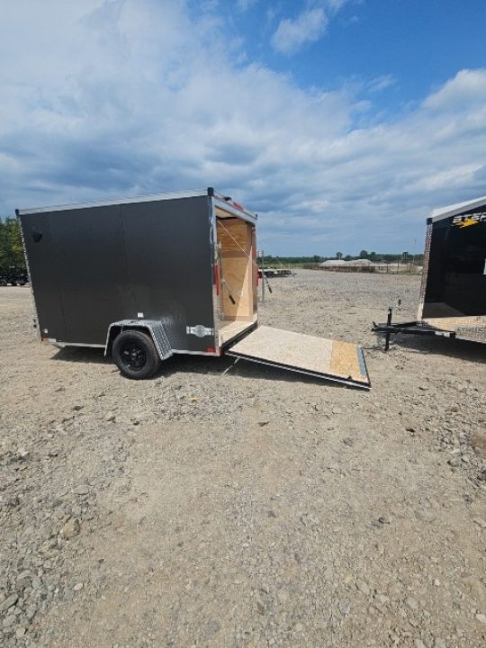 New 6x10 Single Axle Cargo / Enclosed Trailer W/ Ramp Door