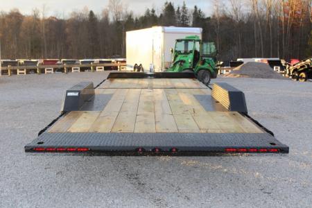 New 2027 Moritz 7' x 16' + 8' Low Pro - Gravity Tilt - Equipment Trailer - 25900# GVW